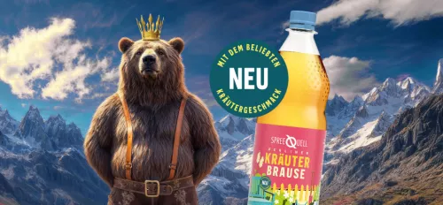 Kräuterbrause von Spreequell Werbeplakat der neuen Kräuterbrause von Spreequell