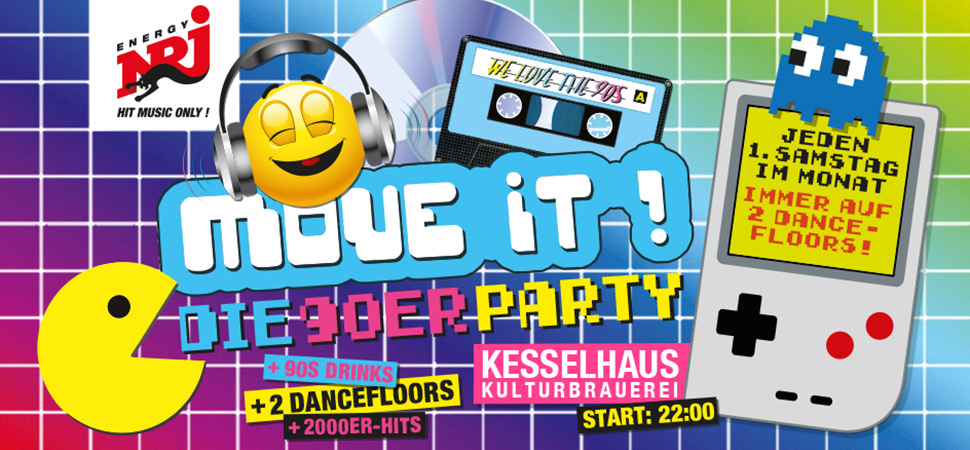 Die 90er Party im Kesselhaus in der Kulturbrauerei.